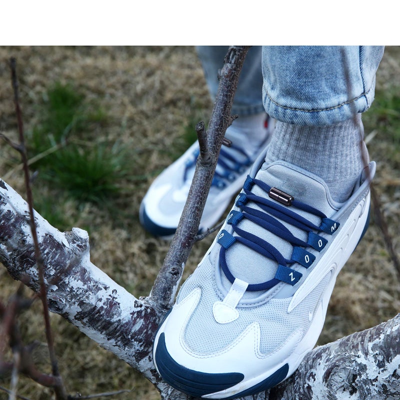 Alegrianan Elastic No Tie Shoe Laces For Adults,Kids,Elderly,One Size Fits All Navy Blue - Image 2